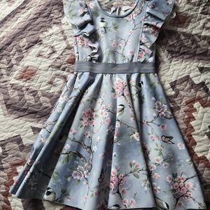 Floral Blue Kids Dress